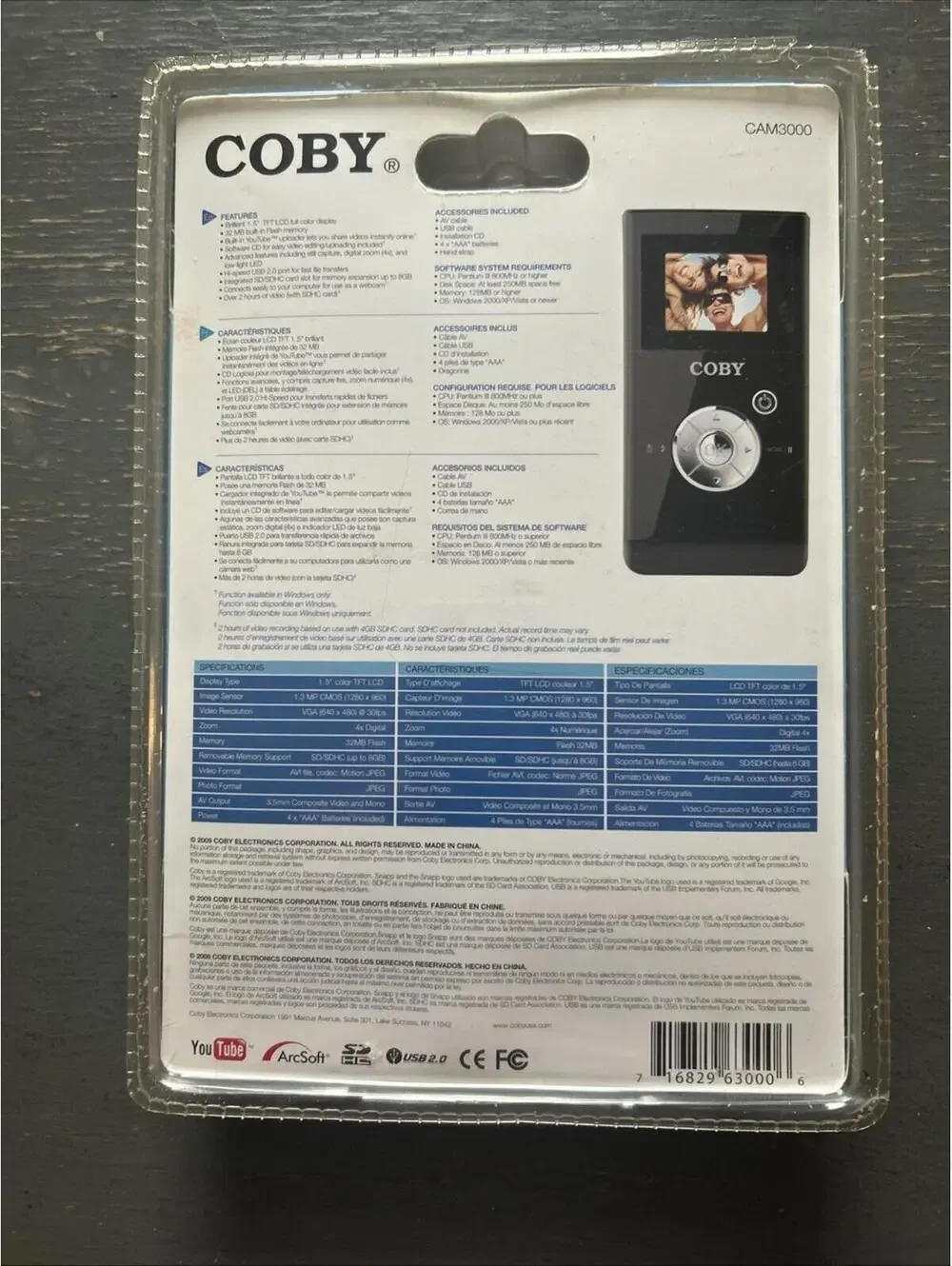 Coby Snapp CAM3000 1.3MP 32MB Memory Camcorder New Sealed B7